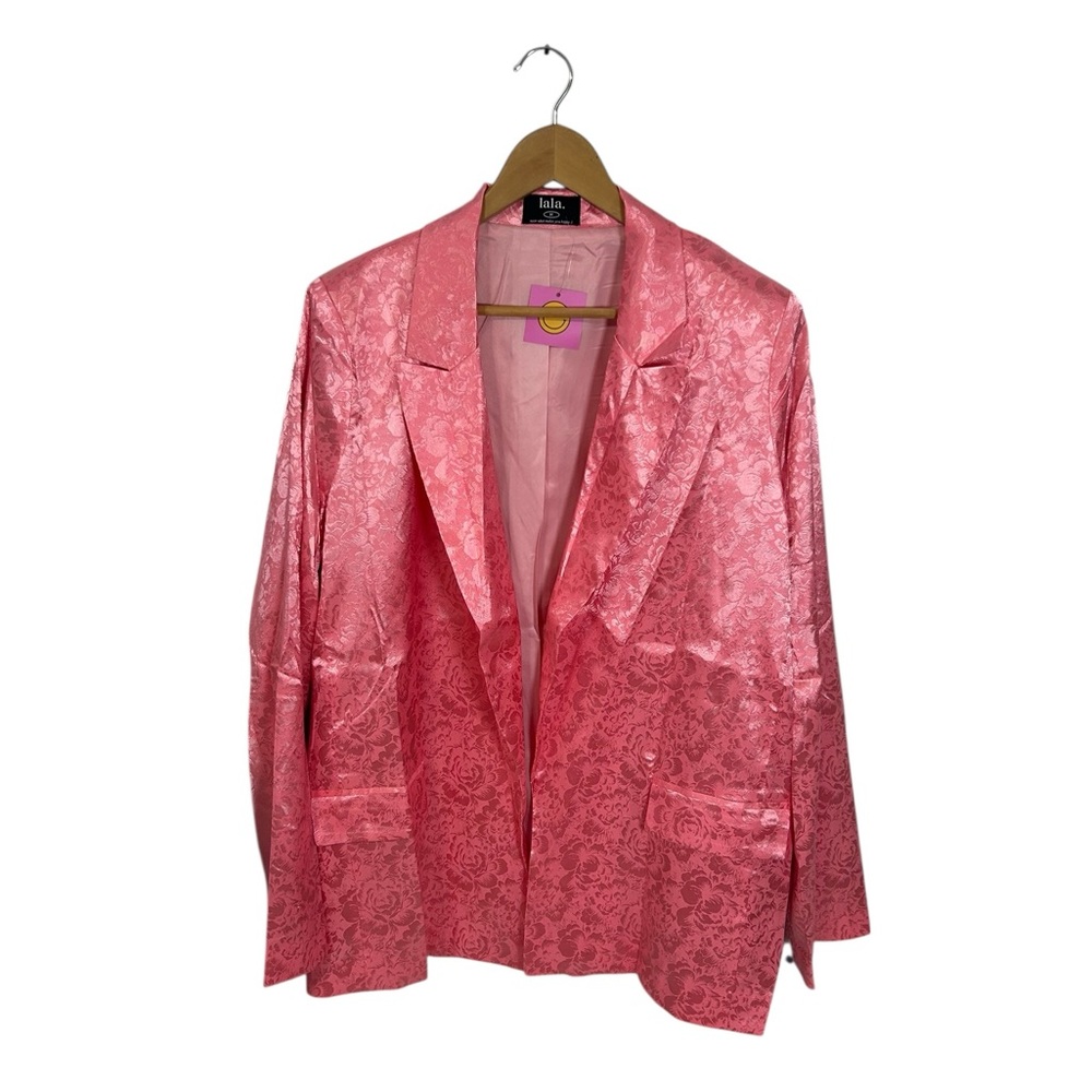 Dressed in Lala Lucky Girl Jacquard Floral Blazer + Cargo Pants Set size med NWT - Picture 5 of 16